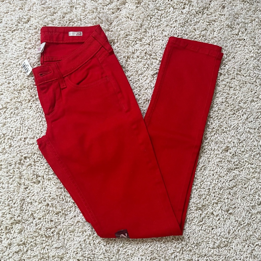 Arizona Jean Company Super Skinny Red Denim - Size 1